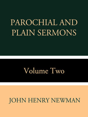 cover image of Parochial and Plain Sermons Volume Two